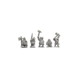 FT53 15mm Fantasy Dwarven Command with Axes & Warhammers