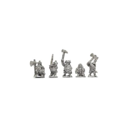 FT53 15mm Fantasy Dwarven Command with Axes & Warhammers