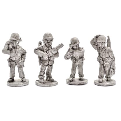 W-AM16 WWII American Marine 60mm M2 Mortar & 3 Crew Moving