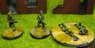 P-AF2 20mm Generic African Troops MG13 LMG Teams Painted
