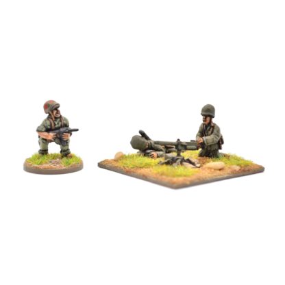 W-AM12 20mm WWII American Marine 0.30 cal M1919A4 MG & 3 Crew