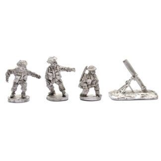 W-B10 20mm WWII British Infantry 4.2-inch Mortar & 3 Crew