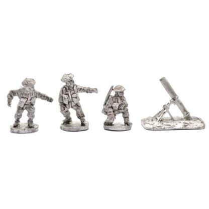 W-B10 20mm WWII British Infantry 4.2-inch Mortar & 3 Crew