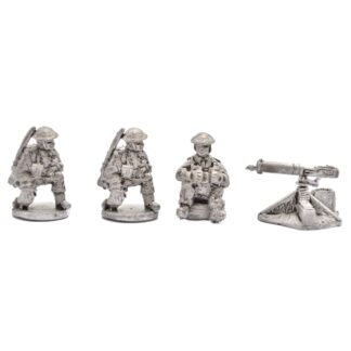 W-B11 20mm WWII British Infantry Vickers MMG & 3 Crew