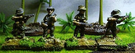 W-BE2 20mm WWII British Chindit Riflemen in Bush Hats Old