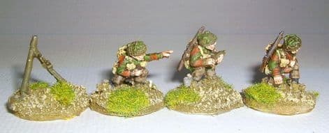 W-BP11 20mm WWII British Paras with 3-inch Mortar & Crew in Steel Helmets Old