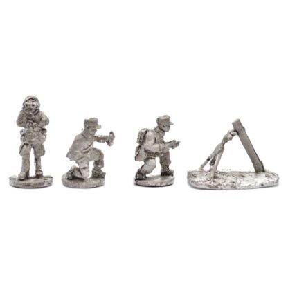 W-G22 20mm WWII German 81mm Mortar & 3 Crew