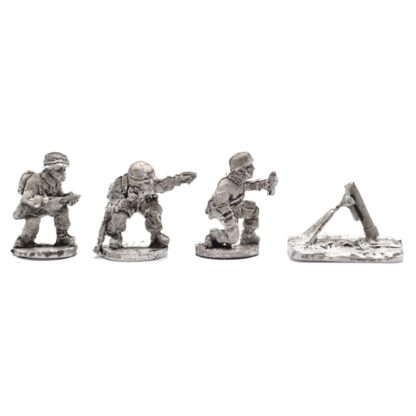 W-GP10 20mm WWII German Para 81mm Lightweight Mortar & 3 Crew