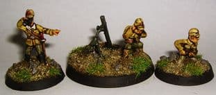 W-JA13 20mm WWII Japanese Type M97 81mm Mortar & 3 Crew Old