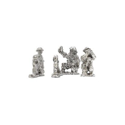 WB17 15mm WWII British Infantry 3-inch Mortars & Crews in Steel Helmet