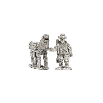 WB37 15mm WWII Australian Pack Mules & Drivers in Bush Hats