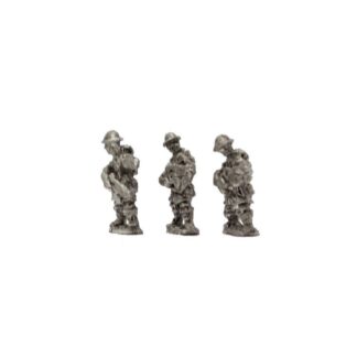 WB6 15mm WWII British Infantry NCOs with Stens & Tommy Guns in Steel Helmet