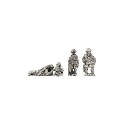 WB7 15mm WWII British Infantry Bren Gun Teams in Steel Helmet
