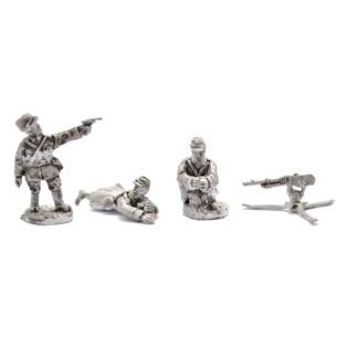 WWI French Hotchkiss Machine Gun and 3 Crew