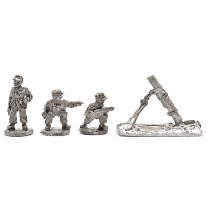 W-GP12 20mm WWII German Para 120mm Mortar & 3 Crew