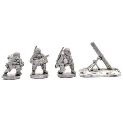 W-BP10a 20mm WWII British Paras with 4.2-inch Mortar & Crew in Berets