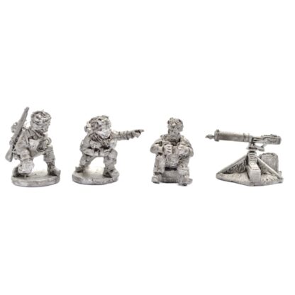 W-BP9a 20mm WWII British Paras with Vickers MMG & 3 Crew in Steel Helmets