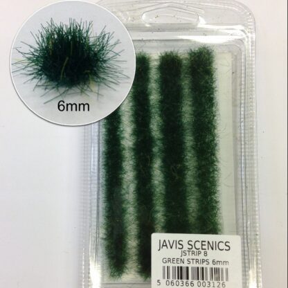 Javis JSTRIP8 Green Static Grass Strips - 6mm