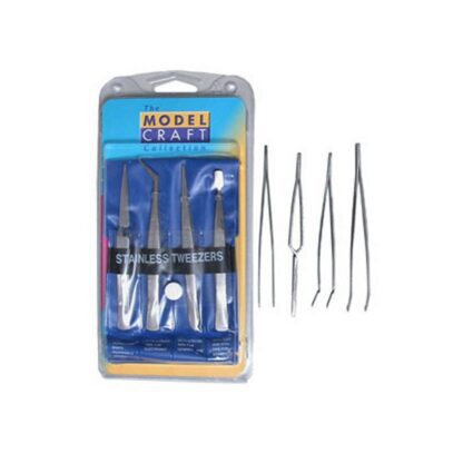 Modelcraft PTW5000 Set Of 4 Stainless Steel Tweezers
