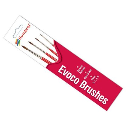 Humbrol AG4150 Evoco Brush Pack 0, 2, 4, 6