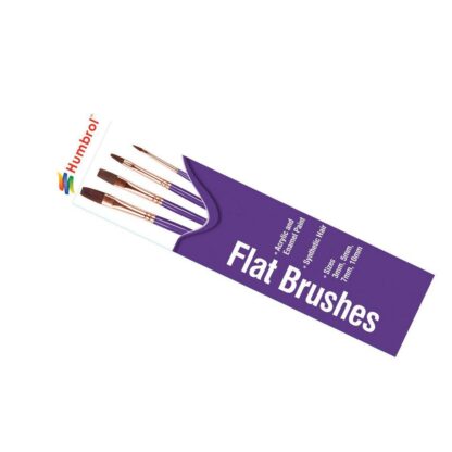 Humbrol AG4305 Flat Brush Pack 3, 5, 7, 10