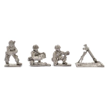 DDA3 20mm WWII American Airborne 60mm M2 Mortar & 3 Crew Washed