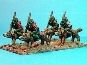 FT17 15mm Fantasy Orc Wolf Riders Old