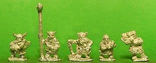 FT53 15mm Fantasy Dwarven Command with Axes & Warhammers Old