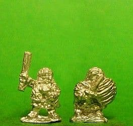 FT63 15mm Fantasy Dwarven Militia with Swords & Clubs Old
