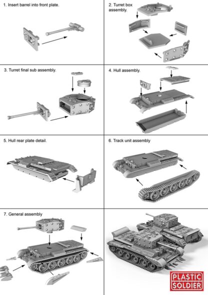 WW2V20027 1/72nd British Cromwell Tank Assembly Sheet