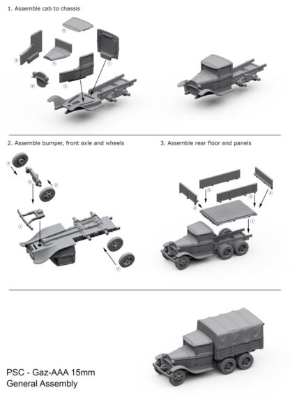 WW2V20036 1/72nd Soviet GAZ Trucks Assembly Sheet