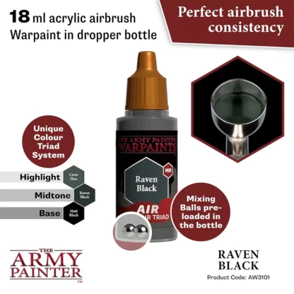Warpaints Air AW3101 Raven Black 18ml