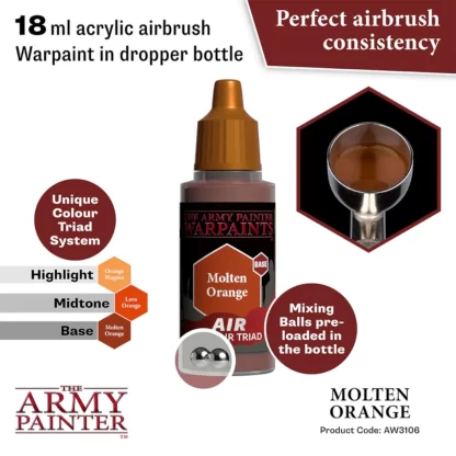 Warpaints Air AW3106 Molten Orange 18ml