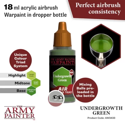 Warpaints Air AW3433 Undergrowth Green 18ml - Image 2