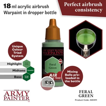 Warpaints Air AW4111 Feral Green 18ml - Image 2