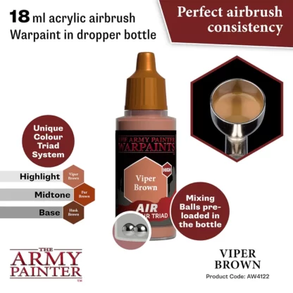 Warpaints Air AW4122 Viper Brown 18ml - Image 2