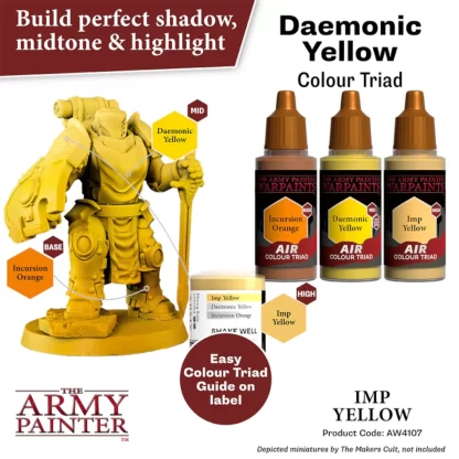 Warpaints Air Daemonic Yellow Colour Triad 3 x 18ml