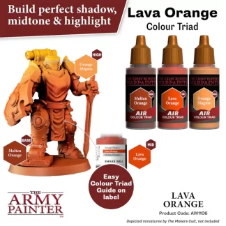 Warpaints Air Lava Orange Colour Triad 3 x 18ml