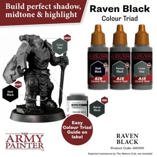 Warpaints Air Raven Black Colour Triad 3 x 18ml