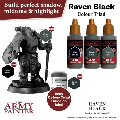 Warpaints Air Raven Black Colour Triad 3 x 18ml
