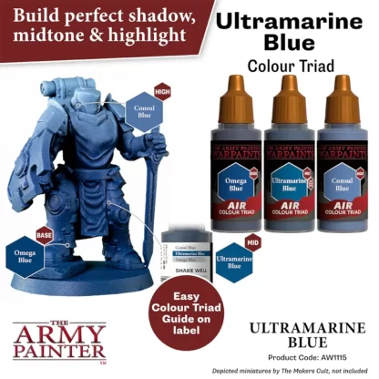 Warpaints Air Ultramarine Blue Colour Triad 3 x 18ml